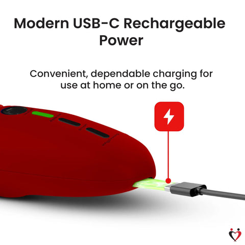 Heavy Duty LCD Electric Vacuum Pump Controller With 10 Pulse Modes And Digital Smart Presets charging with USB-C power connection.