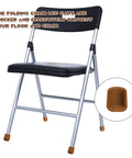 Hella Tough Brown Folding Chair Leg Caps 12 Pack Fits Like A Glove On Seven Eighth Inch Steel Tubes protecting a chair's leg.
