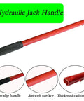 Red replacement hydraulic jack handle for 2-ton automotive jack, black non-slip grip, smooth carbon steel shaft