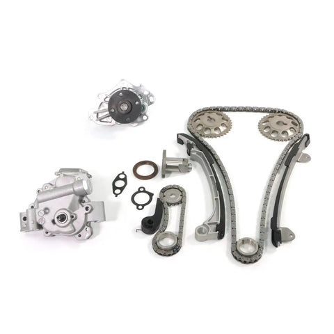 Durable Timing Chain Kit With Water Pump And Oil Pump For Toyota RAV4 Camry Corolla 2.4L Models From 2001 To 2010 Save Cash With Low Maint High Performance Replacement Part, timing components laid out