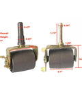 Heavy Duty Bed Frame Casters With Locking Wheels Set Of 4 With Socket Inserts And Metal Stem, dimensions shown