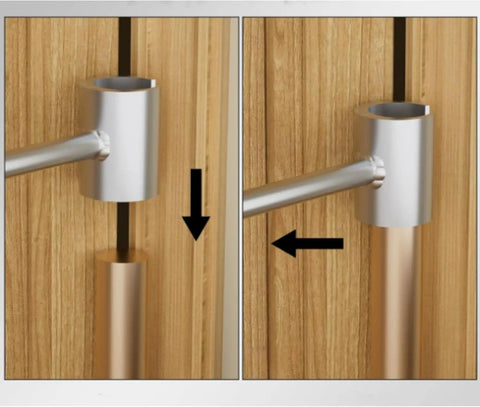 Heavy Duty Door Hinge Adjuster Tool 8-19mm Gap Wrench For Sagging Doors Upgraded 2025 Double Ended Hinge Repair Tool in use