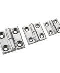 heavy duty stainless steel industrial hinge in polished finish for machinery