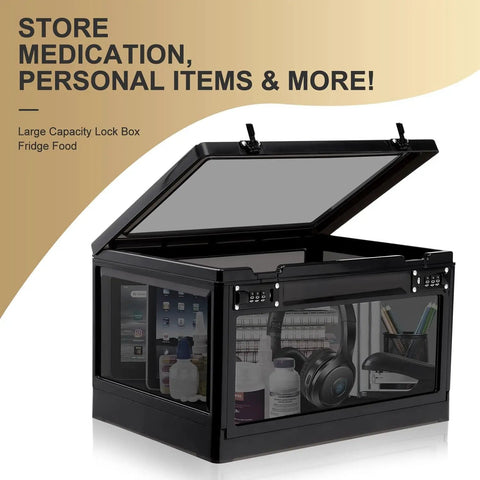 24 Liter Combination Lockable Storage Box For Personal Items Office Locker School Medicine Snacks Phones Electronics