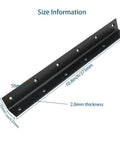 Heavy Duty Stainless Steel L Bracket Corner Brace For Wood Black Large Angle Brackets With 90 Degree Joint Size Details
