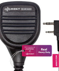 Pro Grade Heavy Duty Shoulder Speaker Microphone For Baofeng UV 5R UV 82 BF F8HP UV 82HP Push To Talk PTT Microphone close-up