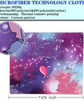 Microfiber cleaning cloths, 12-pack with cartoon pattern; for cameras, lenses, glasses and screens; 7.08 x 5.9 in