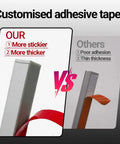Comparison of adhesive tape thickness and stickiness for Wood Slat Wall Panel LED Recessed Lighting Kit With 6 Pcs DC12V Adhesive Acoustic Panel Lights