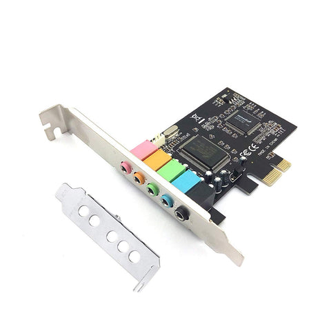 PCIe 5.1 Internal Sound Card For PC With 3D Stereo Audio, CMI8738 Chip, PCI Express Adapter, Windows 7 Compatible, Low Profile Bracket