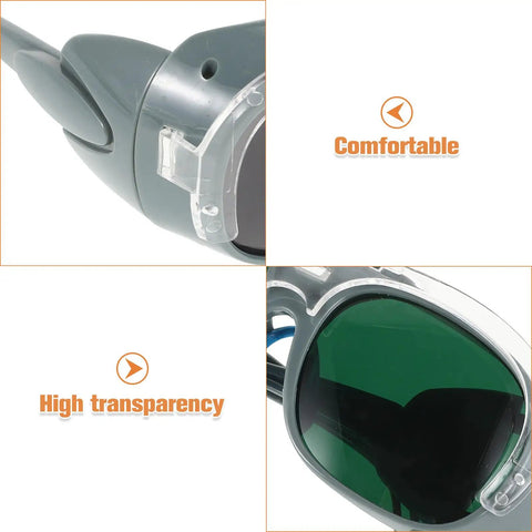 Close-up of Top Shelf 3 Pack Welding Glasses And Impact Resistant Safety Goggles With Anti Fog Shielding highlighting comfortable design.