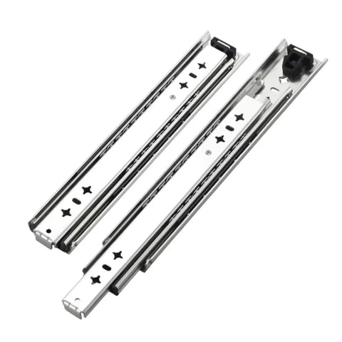 53mm Heavy Duty Drawer Slides With Hidden Bottom Mount For Under Drawer Install, No Exposed Hardware For A Slick Minimalist Cabinet Look, Maximizes Internal Space In Narrow Openings, Push To Open Rebound Mechanism Eliminates Handles, stainless steel
