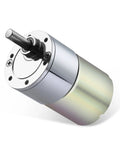 12V DC Gear Motor With Beefed Up Torque, Micro Speed Reduction Geared Motor, 200 RPM, Eccentric Output Shaft, 37MM Diameter Gearbox