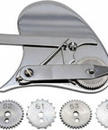 Gear Train Ruling Pen Pro Kit For Architects And Drafting Pros, metal hammered body dotting tool with gear wheel, interchangeable wheels