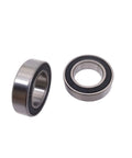 2 Pack Rubber Sealed Ball Bearings 15 x 26 x 7mm For Rear Bicycle Hub 15267-2RS, chrome steel rings, two angles.