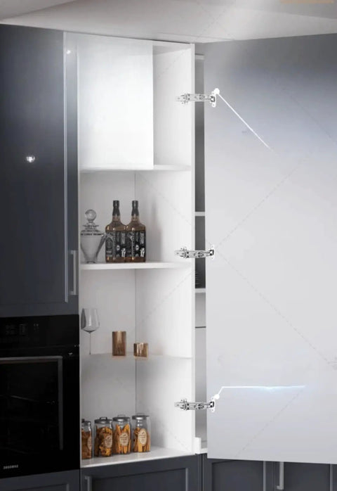 Cabinet with 165 Degree Self Closing Heavy Duty Cabinet Hinge for Kitchen Wardrobes and Auto Storage Systems C98 Compatible Built Tough