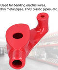 Heavy Duty Cast Iron Manual Pipe Bender For 90 To 180 Degree Angles Conduit Former Tool showing red pipe bending component.