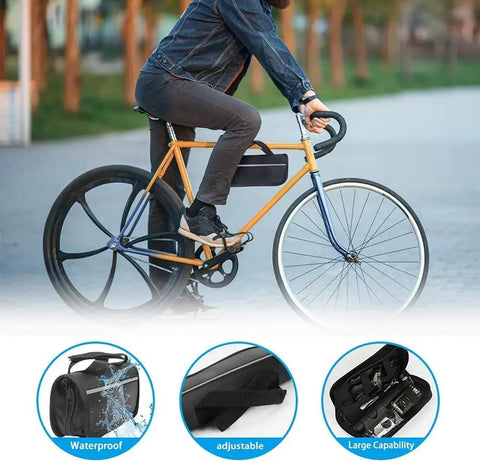 All In One Bike Repair Kit With Carry Bag For Road And Mountain Bikes 16 In 1 Multi Tool Mini Pump Patches Sealant Tire Levers Scuffer