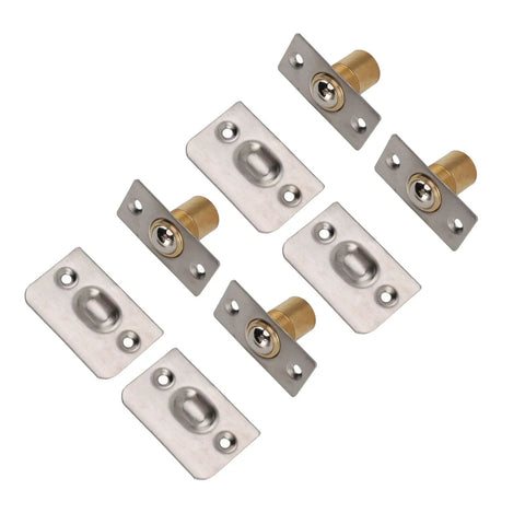 Adjustable Ball Catch Hardware For Cabinet Doors Solid Brass Latch Set With Strike Plates For Closets Hidden Ball Catch System
