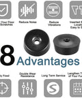 Sturdy Rubber Feet Bumpers With Metal Washer For Furniture Legs Anti Scratch Floor Protectors Black benefits illustration