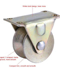 2 Inch V Type Sliding Gate Roller Set For Heavy Duty Steel Wheel Track Rail Ideal For Sliding Gates Rolling Gates Inverted Track And Industrial Machines Rail Delivers Quiet Operation Vibration Dampening Durable Steel Construction side view