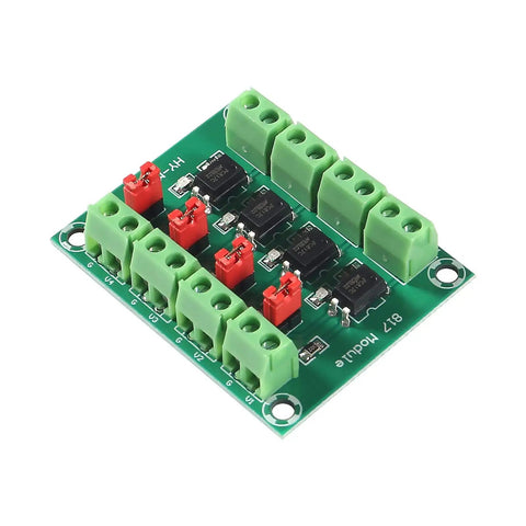 4 Channel Optocoupler PC817 Isolation Board With 3.3V And 5V Drive To 3.6-30V Output Voltage Converter Module Photoelectric Isolation High Noise Rejection Go-To Arduino DIY Projects