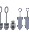 Dustproof And Waterproof Silicone Plug Caps For Starlink Mini Cable And Power Ports displayed in a five-pack