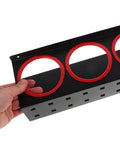 Wall Mounted Spray Bottle Holder And Storage Organizer Rack For Garage Car Wash Home Cleaners Built Tough Black Iron Frame with Red Detailing