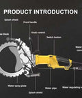 Built Different Concrete Ring Saw With Water Fed Dust Suppression Pro Grade Wall Groover, detail view showing parts and controls.