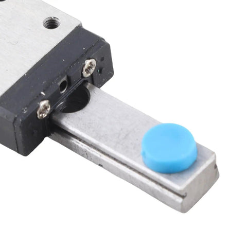 Miniature Linear Rail 7mm Wide Slide Block For 3D Printer And CNC Machines Great For Tiny Rigs And Small Builds Lightweight Low Friction Bearing Steel Track Kit For Precise Motion side view closeup
