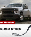 Silver Chevrolet truck with spark plug wire kit 19431551 compatible with Cadillac Chevrolet GMC models high quality OEM replacement.