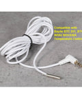 NTC 10K Temperature Probe Sensor With 3.5mm Audio Plug And 9.8ft Cable for BTC 201 BTC 211 Willhi WH1436A on gray surface