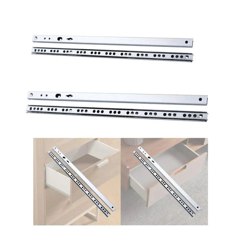 Smooth Drawer Slides With Ball Bearing Glides For Cabinets And Drawers Pro Grade Rails Track 246mm Length Easy Install