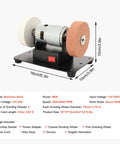 Mini Bench Grinder 96W, 7 Speed Adjustable Electric Tool With 3000 To 6000 Rpm Range, compact design with grinding wheels