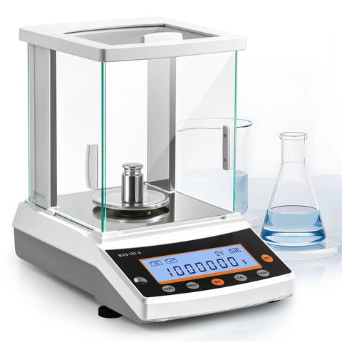 Pro Grade Analytical Balance With 220g Capacity, 0.0001g Readability And 0.0004g Tolerance, digital lab scale close-up