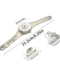 Hydraulic Stop Hinge For Kitchen Cabinet Doors With Lift Up Flap Support, Adjustable Polish Finish Hardware showing dimensions