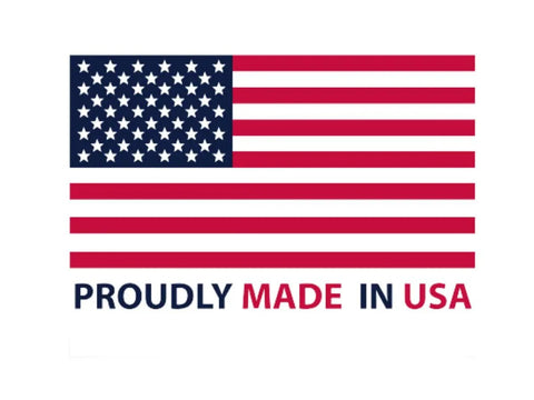 American flag with 'Proudly Made in USA' text below