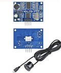 Two Pack Waterproof JSN SR04T Ultrasonic Module Distance Sensor For Arduino Outdoors With Enclosed Probe Rugged All Weather Car Reversing Sensor For Security Alarm And Industrial Inspection, PCB and probe