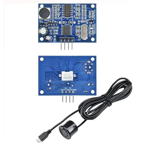 Two Pack Waterproof JSN SR04T Ultrasonic Module Distance Sensor For Arduino Outdoors With Enclosed Probe Rugged All Weather Car Reversing Sensor For Security Alarm And Industrial Inspection, PCB and probe