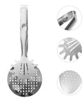 Stainless steel frying tongs for draining and serving