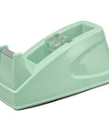 Cute Aesthetic Office Desk Tape Dispenser Green Fits Standard 1 Inch Core Tapes Easy Reload In Seconds Slick Smooth Cut Design For Quick Everyday Wrapping And Mess Free Desks, green plastic