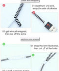 Instructions for using 7 Pack Earbud Cable Protectors Pet Proof Non Chew Spiral Sleeves For Apple EarPods And Wired Headphones