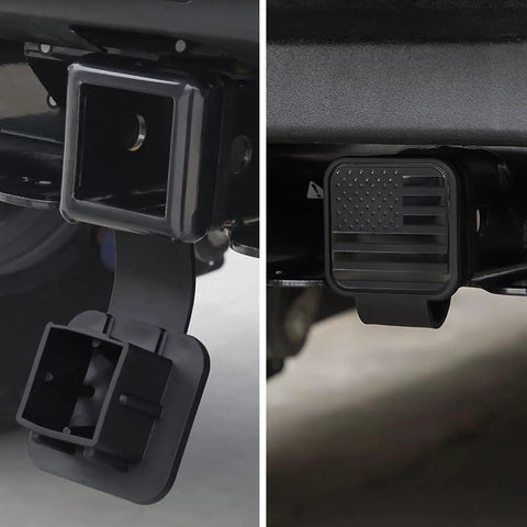 Dust Proof Trailer Hitch Plug 1.9 Inch Hitch Cover for Cars and Trailers Square Mouth Black Protection Cap Durable TPU
