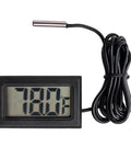 Set Of Five Digital LCD Fridge Thermometers With 1 Meter Probe Fahrenheit Only Water Temperature Monitor, 50 To 230 F Range