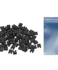 100 Pack Black 2.54mm Jumper Caps For PCB Headers Open Top Jumpers For Gearheads 2-Terminal Blocks Short Circuit Prevention And Easy Configuration Great For Prototyping Troubleshooting And Quick Configuration Tweaks In Electronics Projects. black 2.54mm jumper caps in a bag