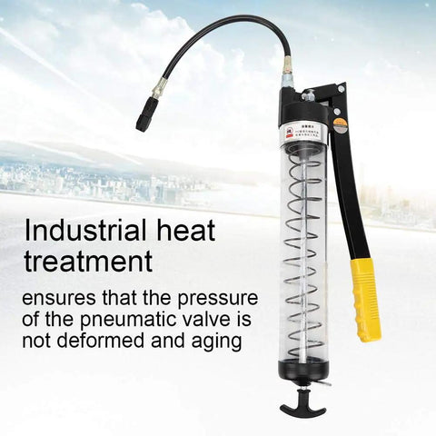 6000 PSI Grease Gun With Transparent Tube for Automotive Industrial and Agricultural Equipment Heavy Duty Lubrication Tool