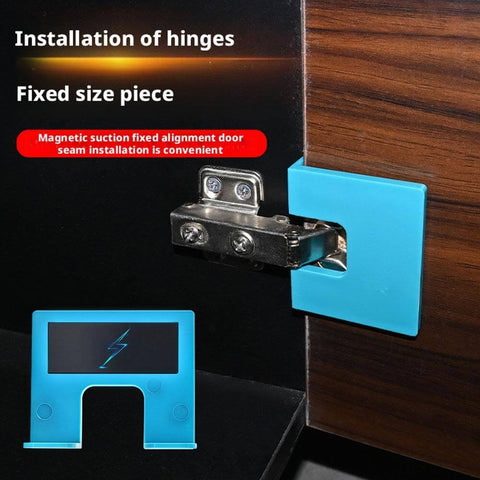 Two Pack Adjustable Door Hinge Jig Router Template Installation Kit With Magnetic Locking For Drill Free Setup Precision 2mm Calibration
