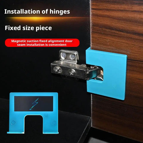 No Drill Magnetic Hinge Install Kit For Quick Door And Cabinet Setup With An Adjustable Accurate Guide For Cutting Drawer And Woodworking Projects Easy Hinge Mate Alternative