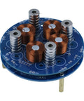 Levitation DIY Kit For Electronics Enthusiasts Self Rotating Demonstration And Fun Tech Accessory Pack Includes Soldering Practice Circuit Board Components For Students And Makers Great STEM Project Tool, blue PCB with copper coils and magnets