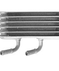 Must Have Transmission Oil Cooler for Lexus RX350 And RX350L Built To Rock For 2016 2017 2018 Models Super Durable And Reliable Parts That Keep Your Ride Cool. Silver aluminum transmission oil cooler with two hose fittings