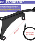 Mini Bike Throttle Linkage Kit For Predator 212cc And 224cc Engines, Easy Mount For GX160 GX200 Clones, Predator 212 Hemi, Harbor Freight Models, Powerhorse 208cc, DuroMax XP And More. black steel bracket and 50-inch cable